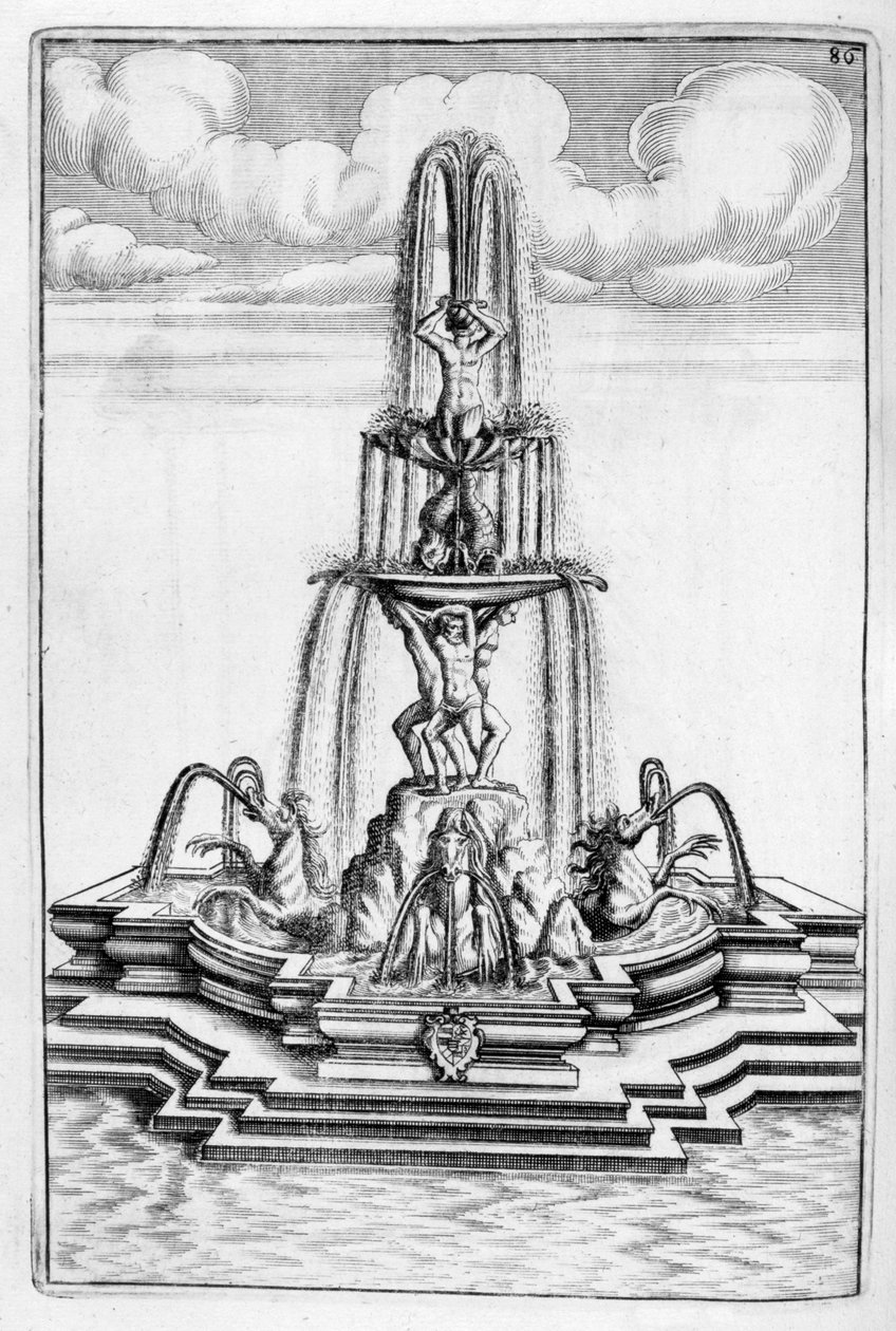 Conception de fontaine, 1664 - Georg Andreas Bockler