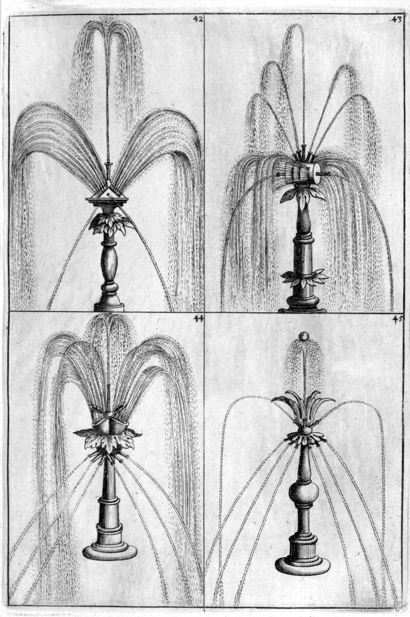 Conception de fontaine ornementale, 1664 - Georg Andreas Bockler