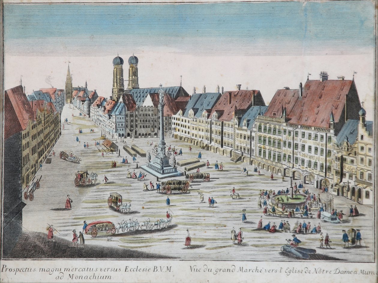 Tableau de la boîte à images Munich Marienplatz Z - Georg Balthasar Probst