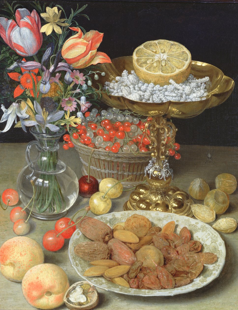 Nature morte avec fleurs et dessert - Georg Flegel