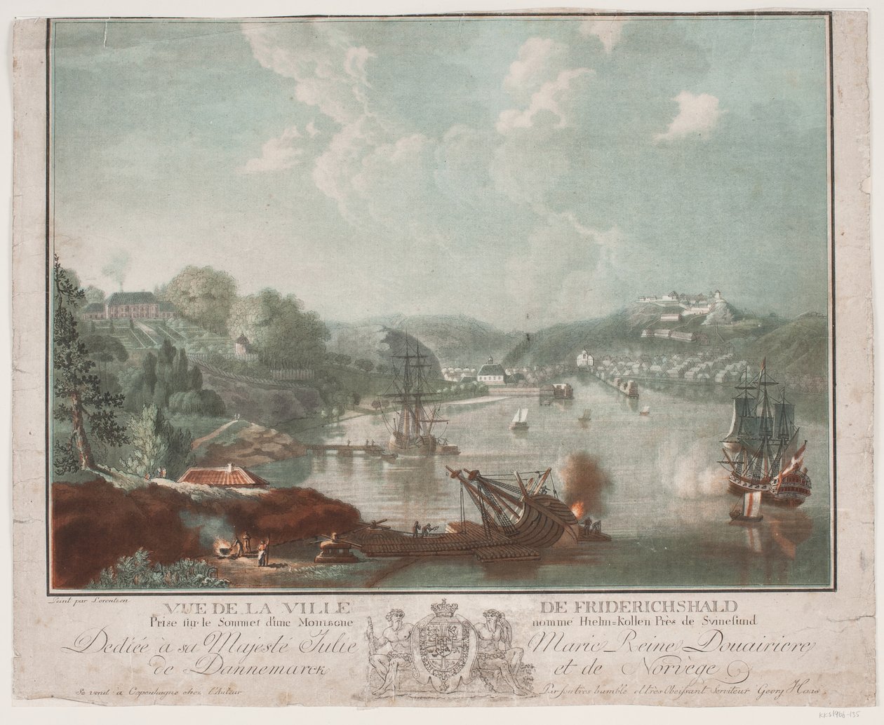 Vue de la ville de Frederikshald - Georg Haas