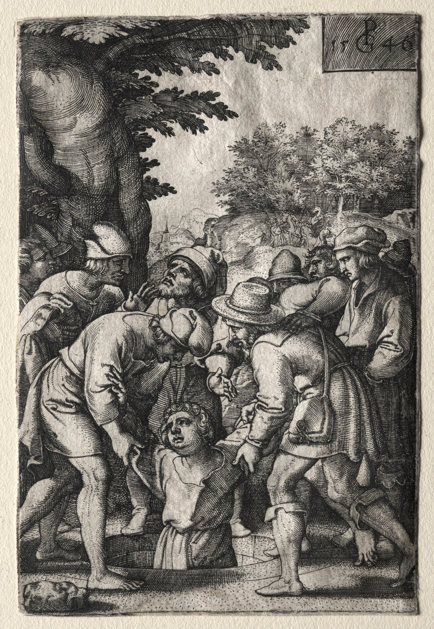 Joseph descendu dans un puits, 1546 - Georg Pencz