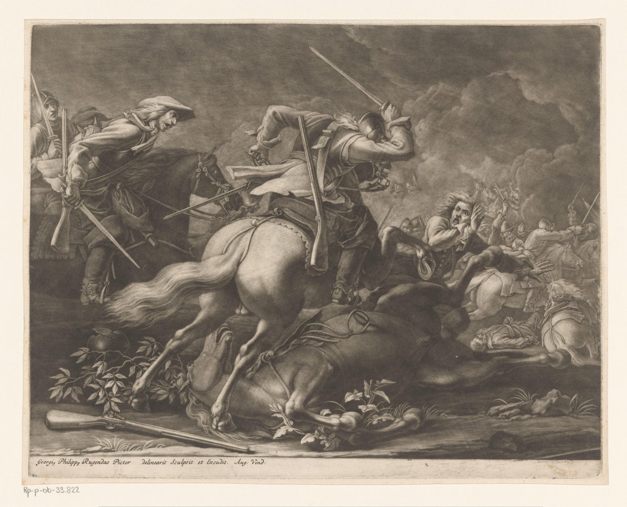 Combat de cavaliers - Georg Philipp Rugendas (I)