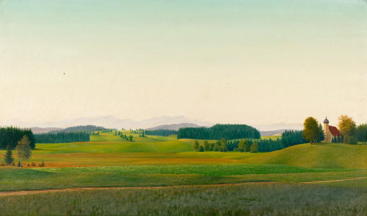 Paysage près de Tuntenhausen - Georg Schrimpf