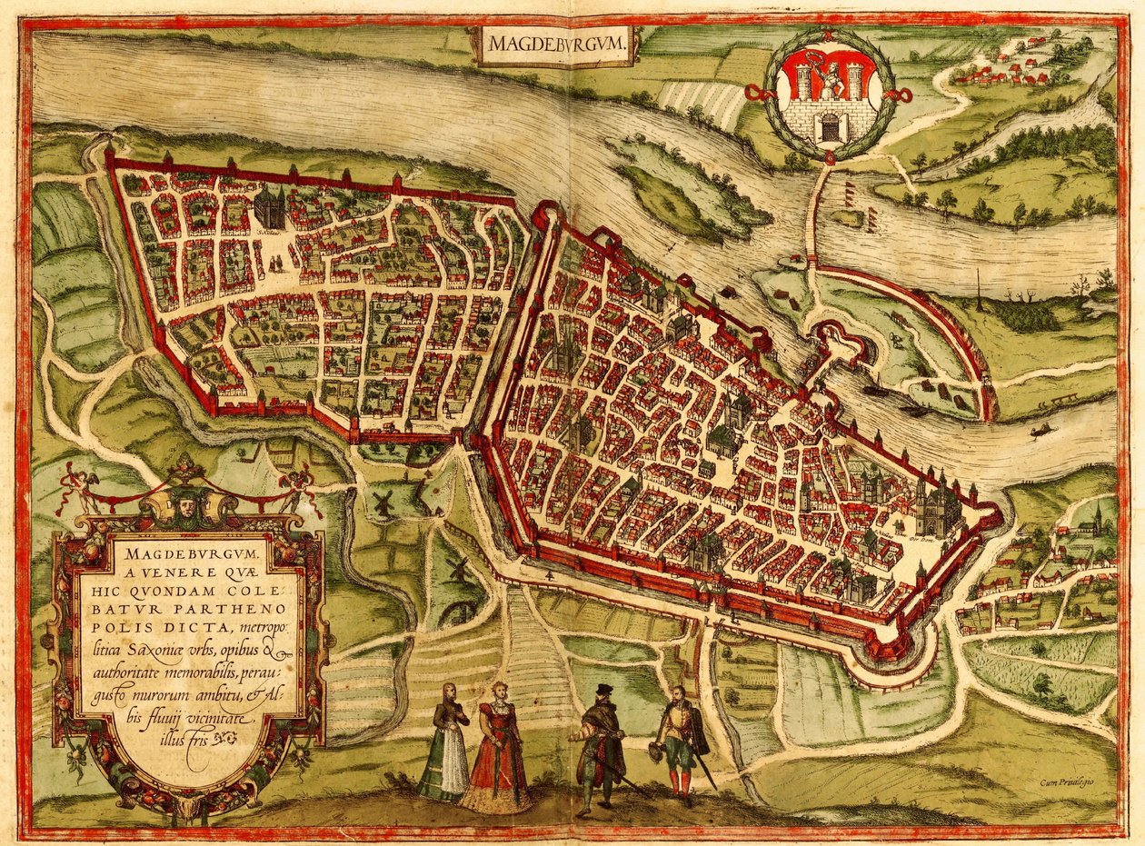 Magdeburg, Allemagne - Georg and Hogenberg Franz (1535 90) Braun