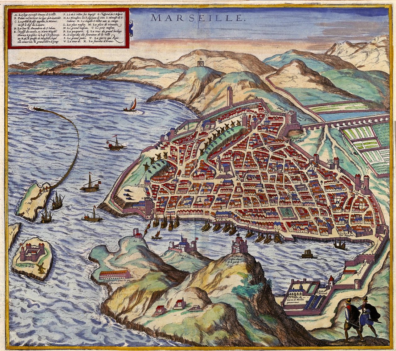 Marseille, France - Georg and Hogenberg Franz (1535 90) Braun