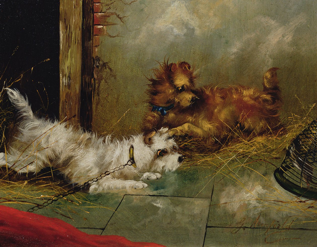 Terriers jouant - George Armfield