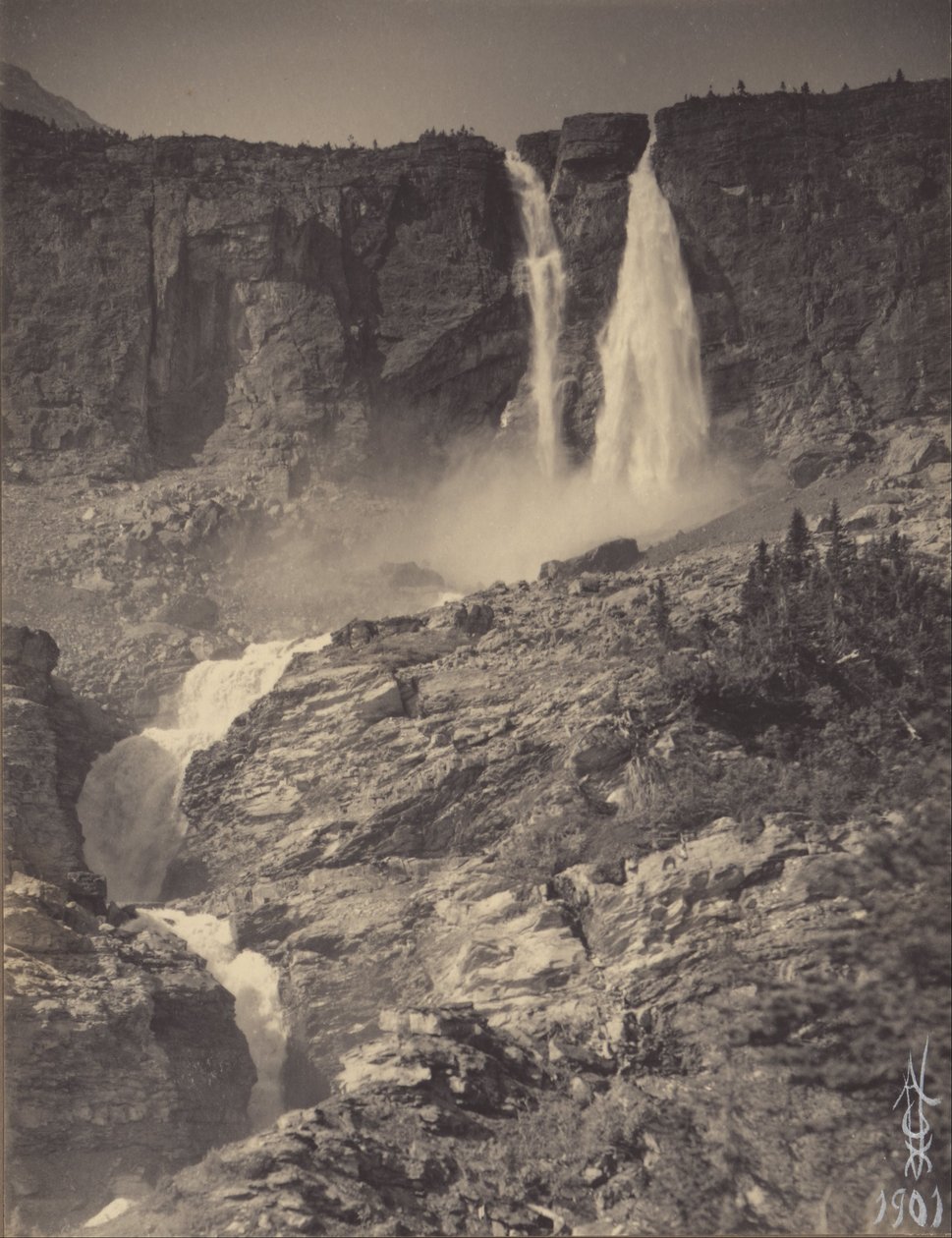 Chutes jumelles, vallée de Yoho - George B. Vaux Jr.