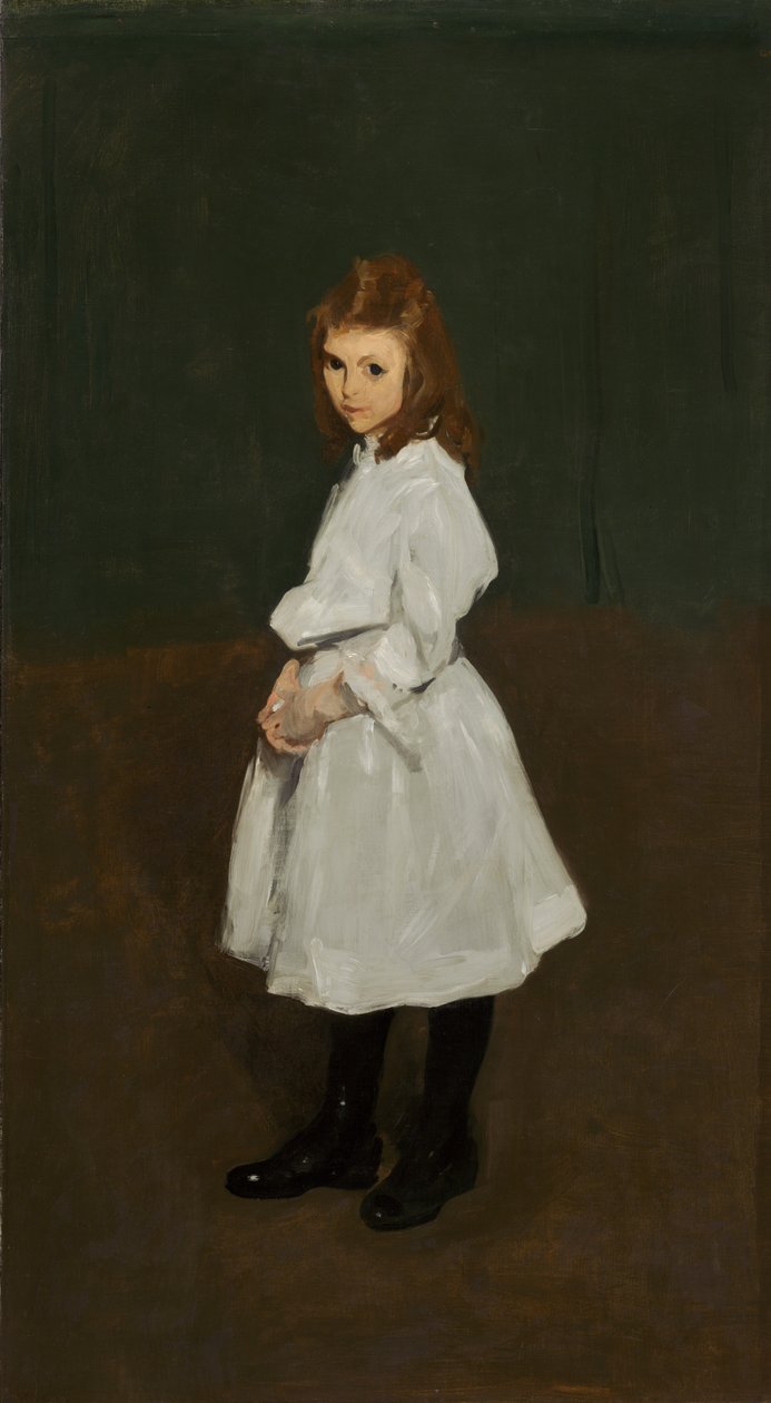 Petite fille en blanc (Queenie Burnett) - George Wesley Bellows