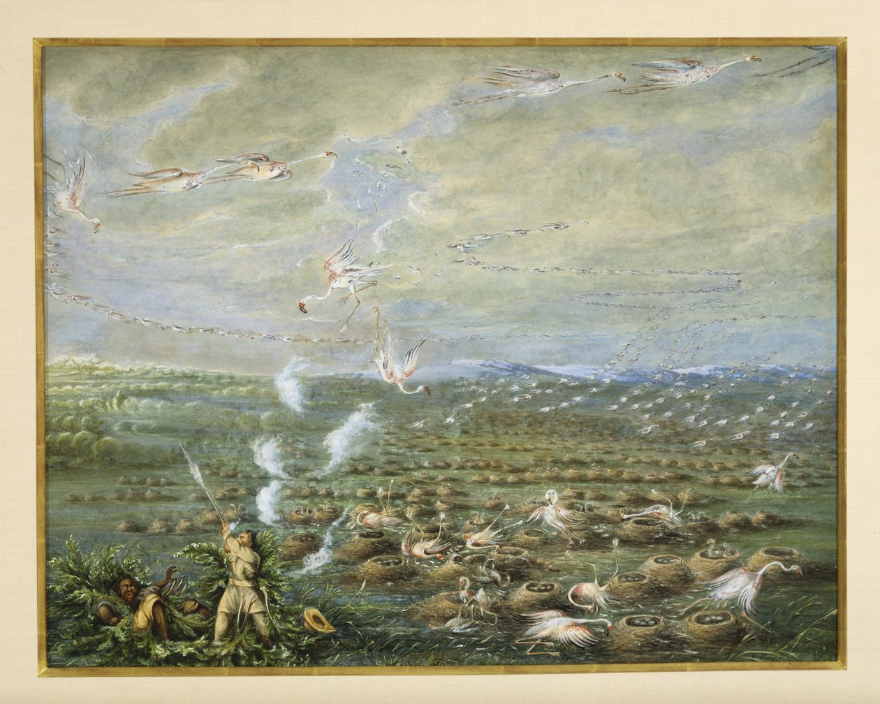 Chasse au flamant rose en Amérique du Sud, 1856 - George Catlin