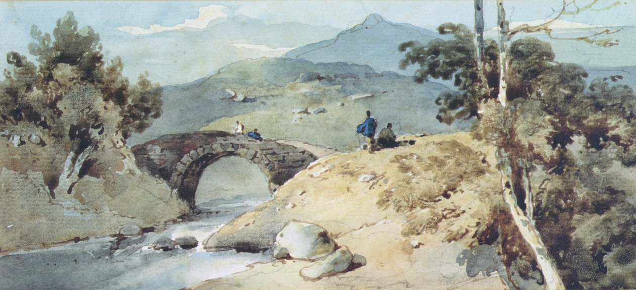 Paysage chinois avec pont - George Chinnery