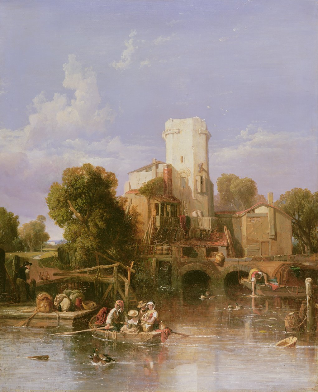 Sur le Rhin près de Cologne - George Clarkson Stanfield