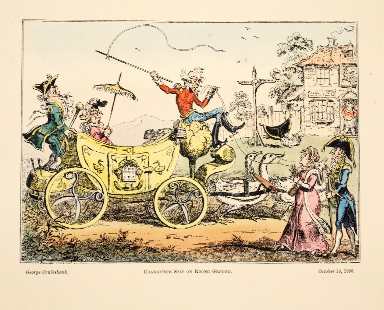 Aurige Snip sur une colline, 1890 - George Cruikshank