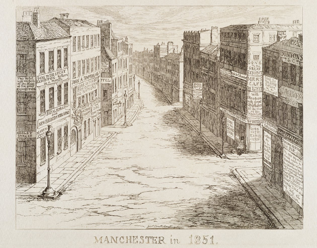 La Grande Exposition de 1851 de Mayhew : Manchester en 1851 - George Cruikshank