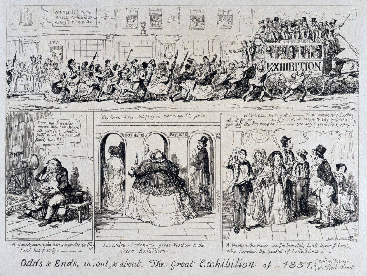 La Grande Exposition de 1851 de Mayhew : Divers, dedans, dehors et autour, 1851 - George Cruikshank
