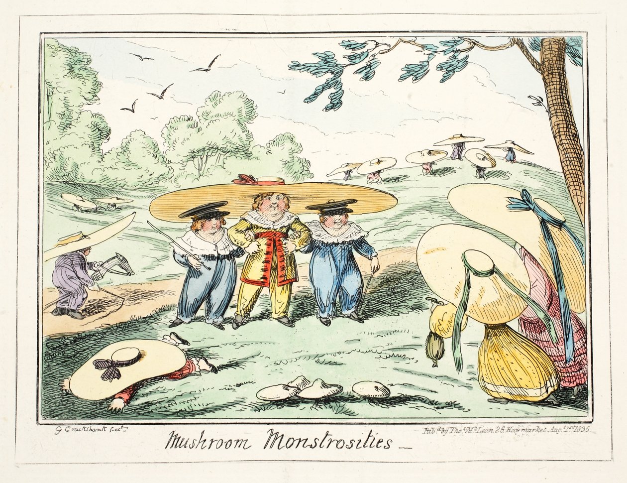 Monstruosités de champignons, publié en 1835 - George Cruikshank