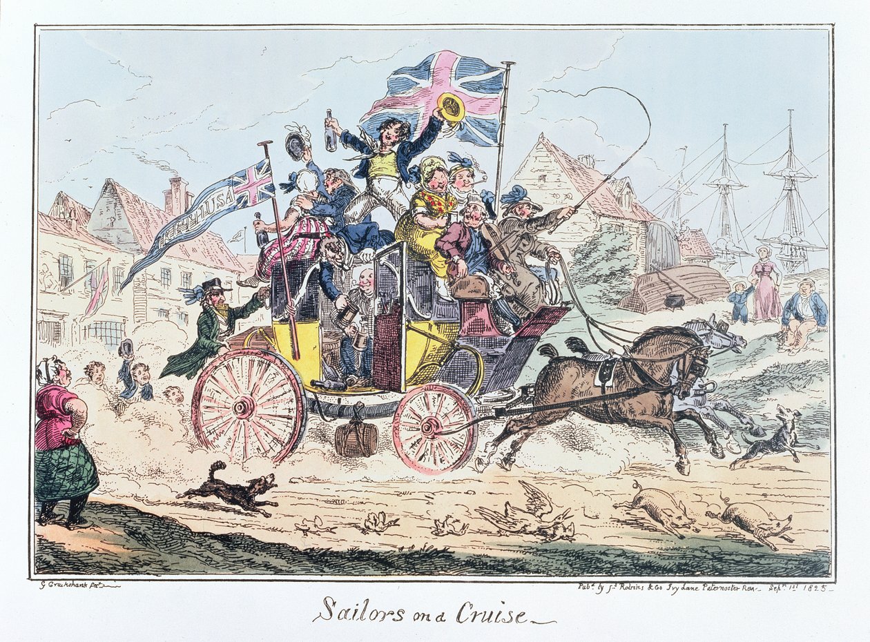 Marins en croisière, publié par James Robins, 1er septembre 1825 - George Cruikshank