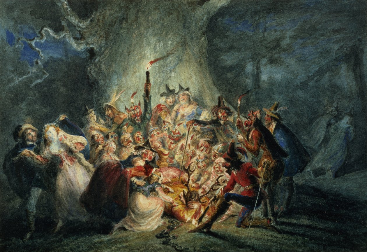 Les Joyeuses Commères de Windsor, Acte V Scène 5 - George Cruikshank