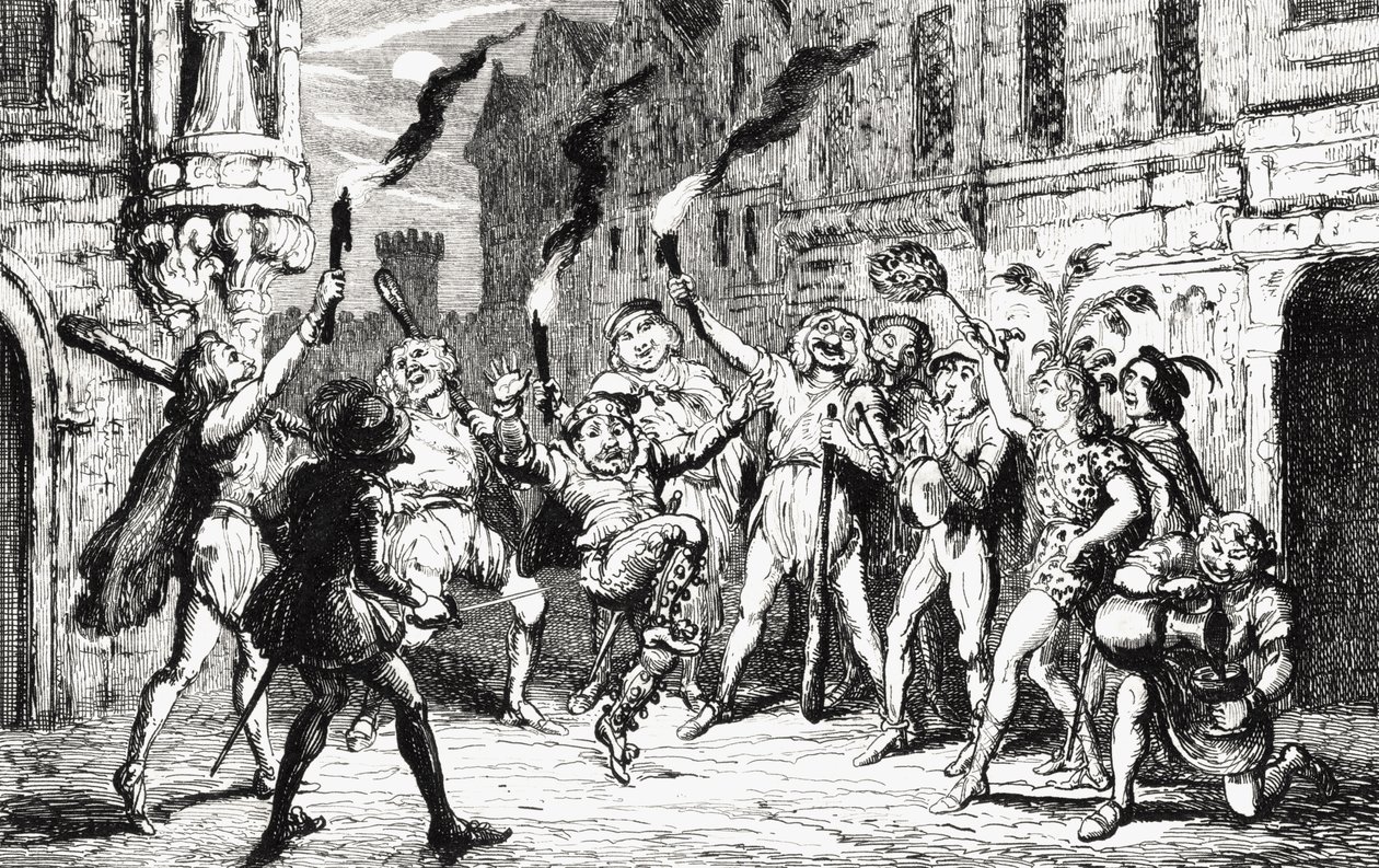 Les fêtards, illustration de 