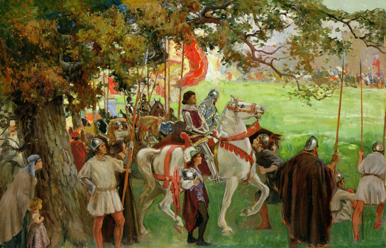 Chevaliers se rassemblant, de 