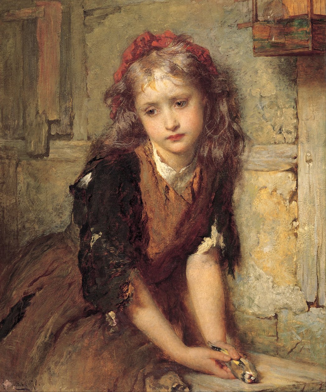 Le chardonneret mort (Tout ce qui restait à aimer) - George Elgar Hicks