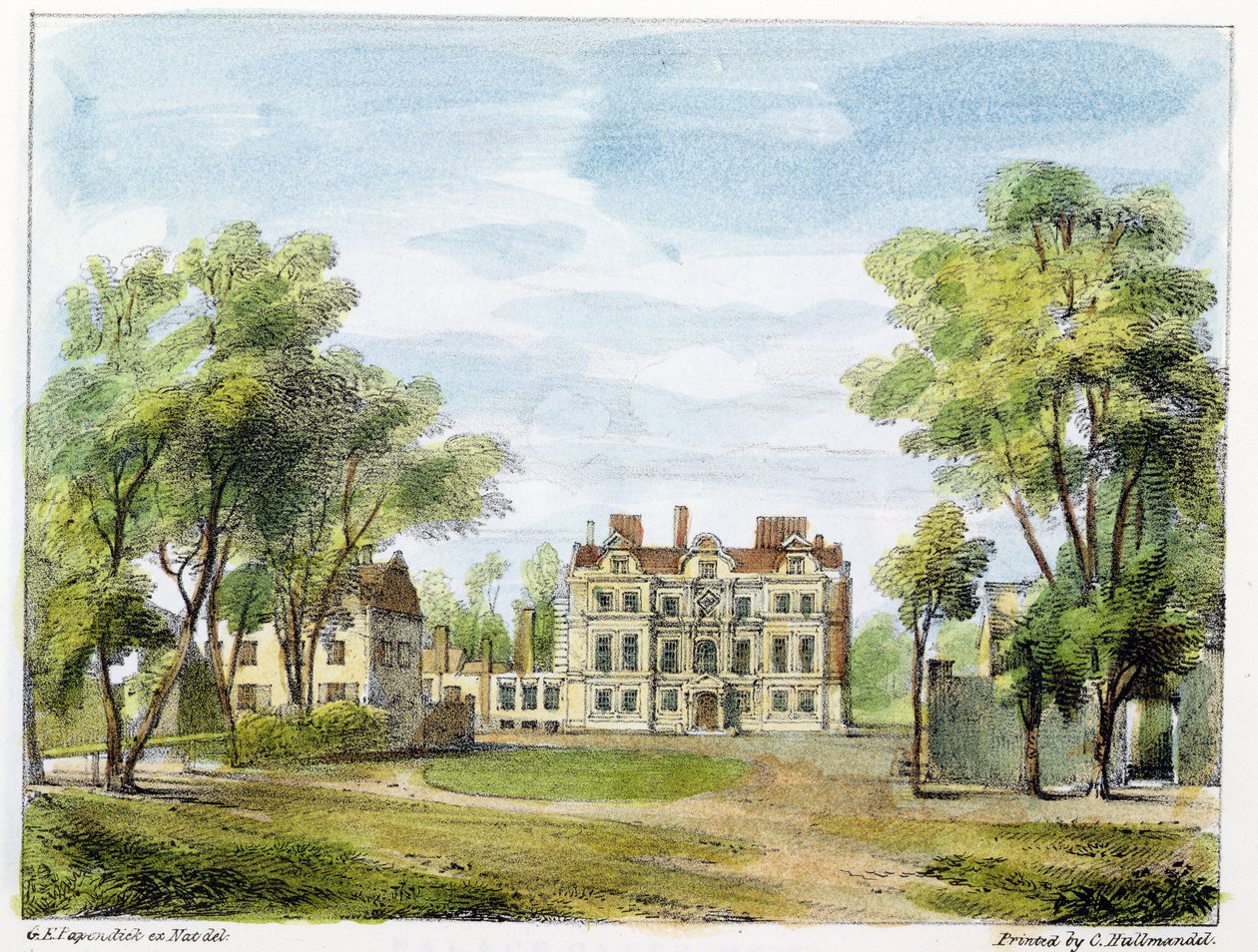 Façade sud, ancien palais, Kew Gardens, planche 2 de 