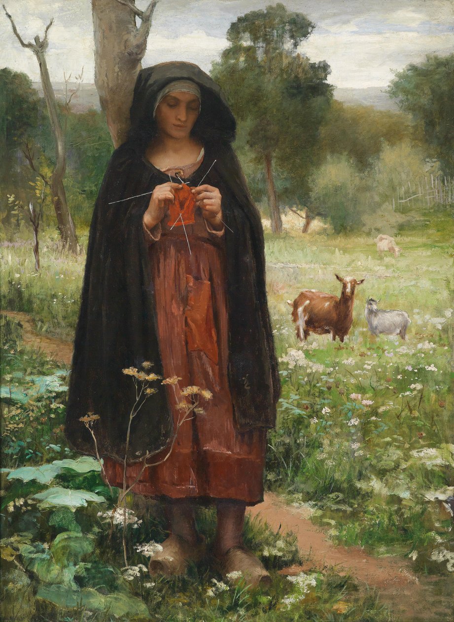 Bergère au tricot - George François Paul Langée