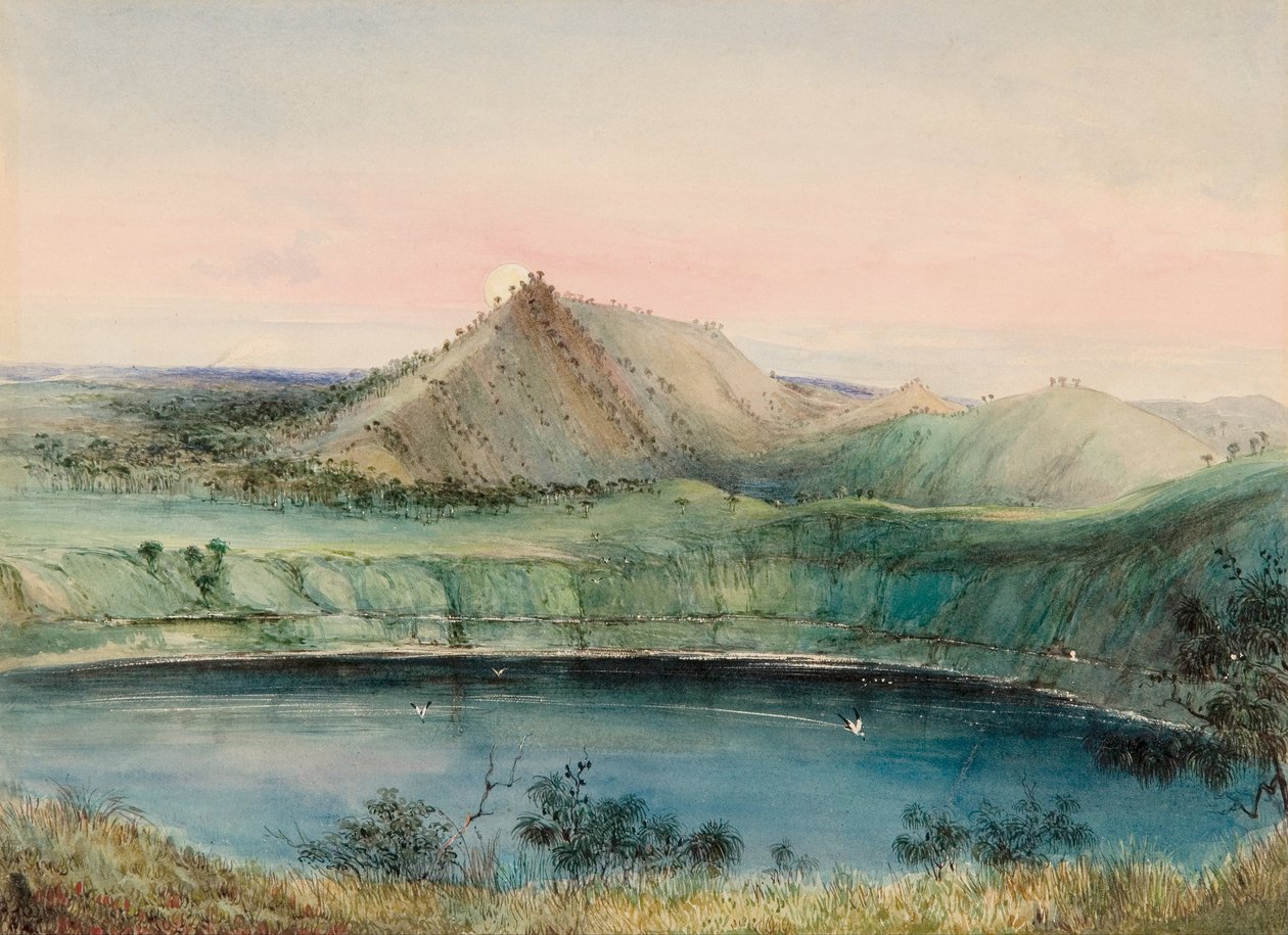 Lac Bleu, Mont Gambier - George French Angas