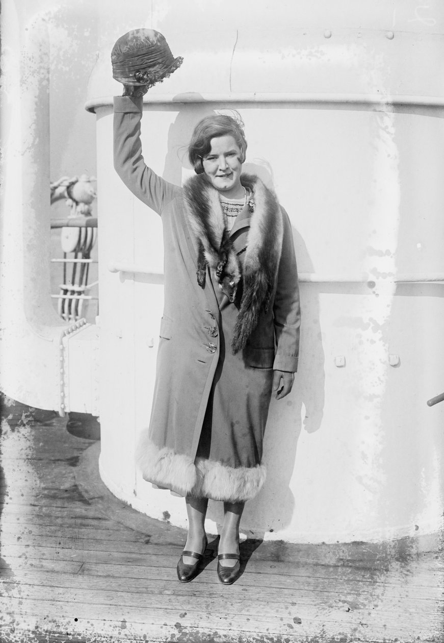 Gertrude Ederle rentre chez elle à New York après avoir traversé la Manche, 1926 - George Grantham Bain