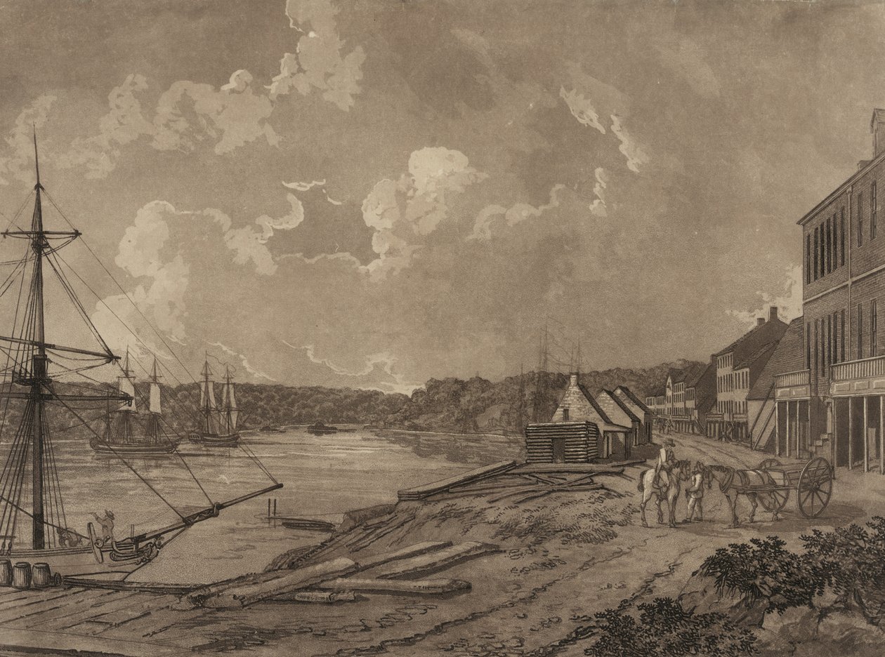 Vue des faubourgs de la ville de Washington (Georgetown waterfront) - George Isham Parkyns