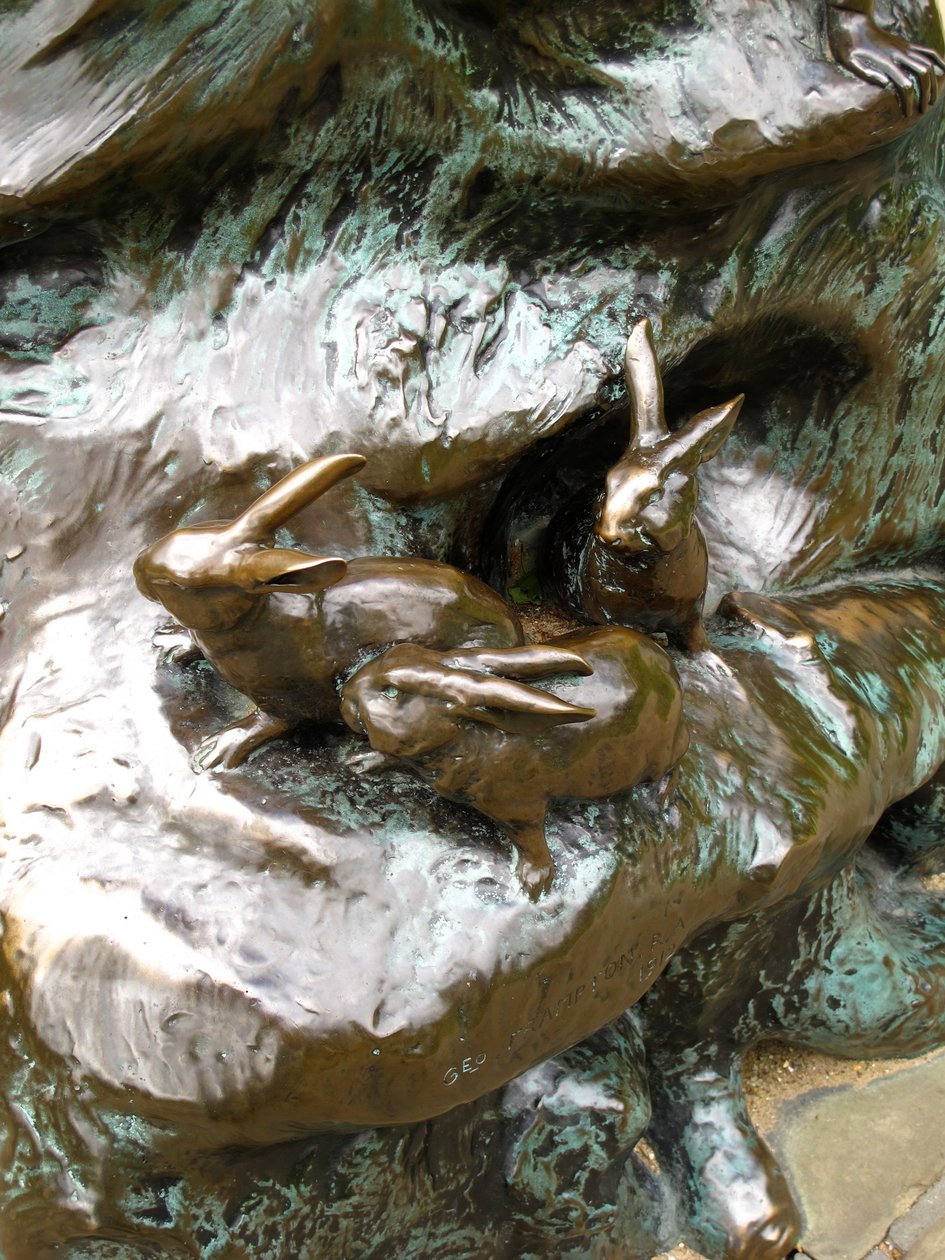 Lapins, détail de la statue de Peter Pan, 1912 (bronze) - George James Frampton