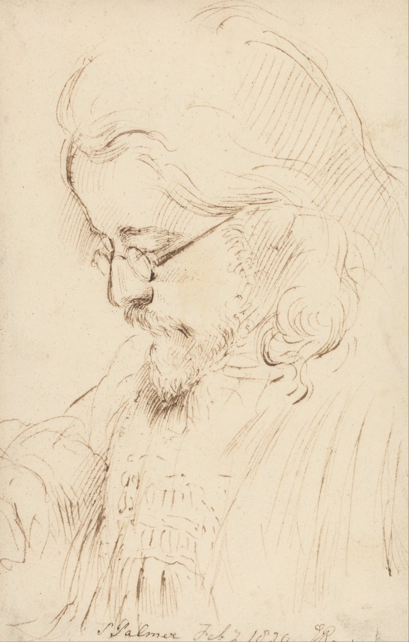 Portrait de Samuel Palmer, tête et épaules - George Richmond