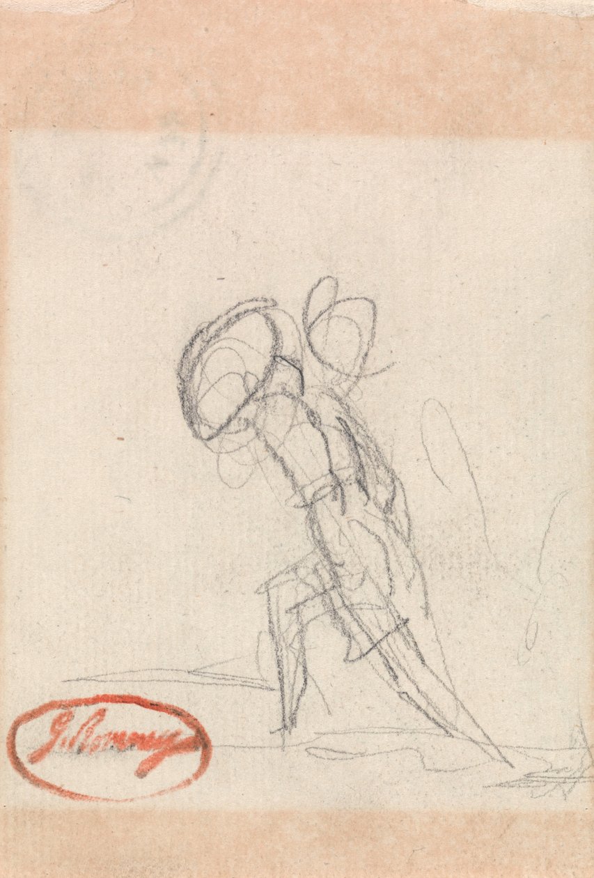 Figure chargeant avec un bouclier - George Romney