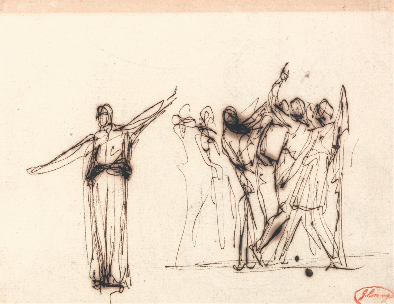 Foule devant une prophétesse - George Romney