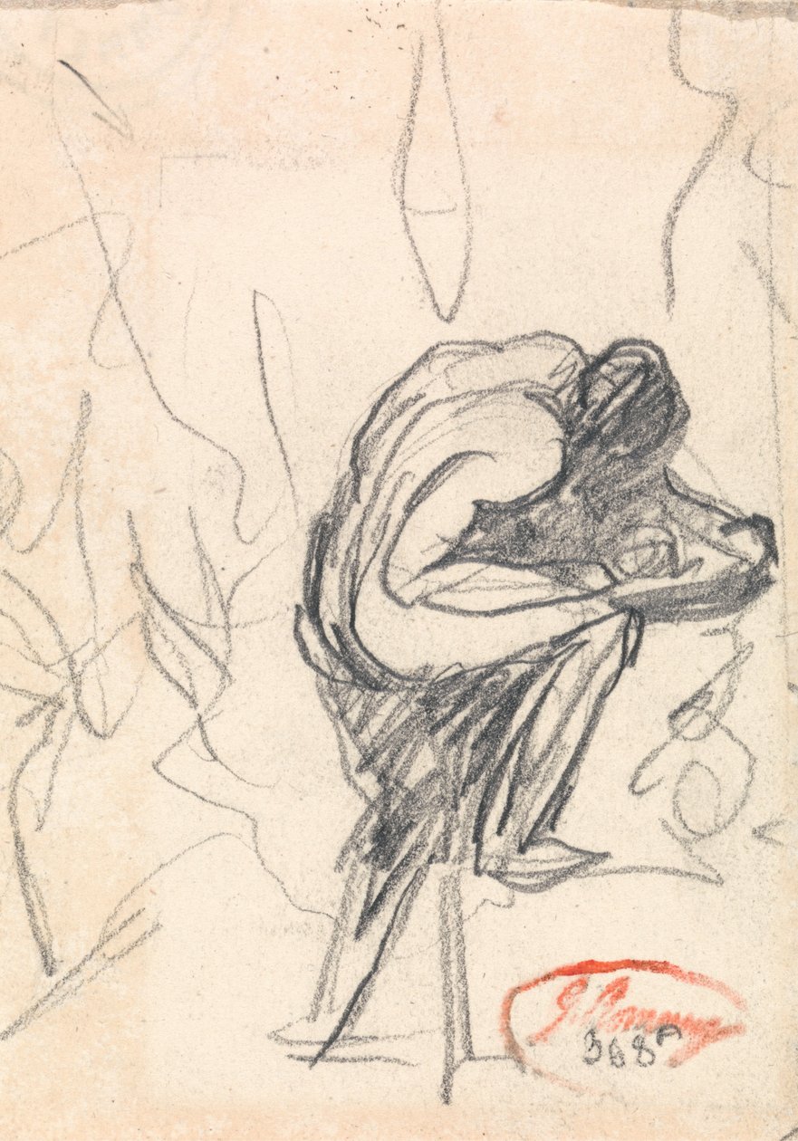 Figure debout, avec un genou plié - George Romney