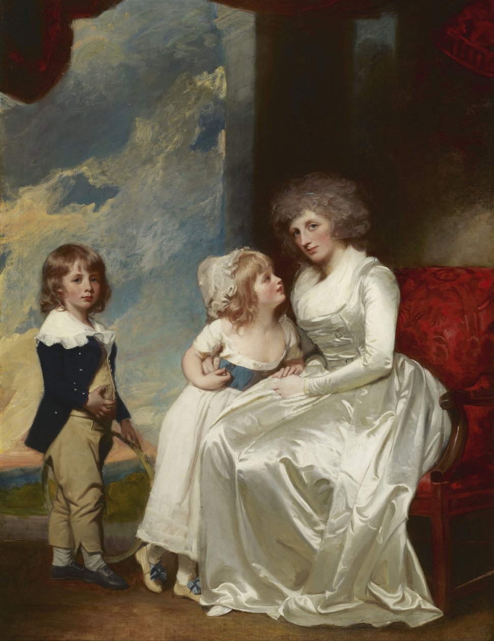 Henrietta, comtesse de Warwick, et ses enfants - George Romney