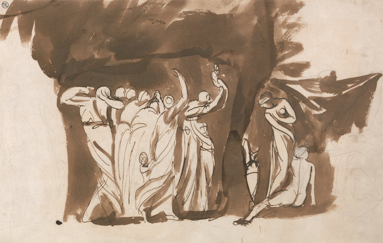 Groupe mythologique de femmes et d