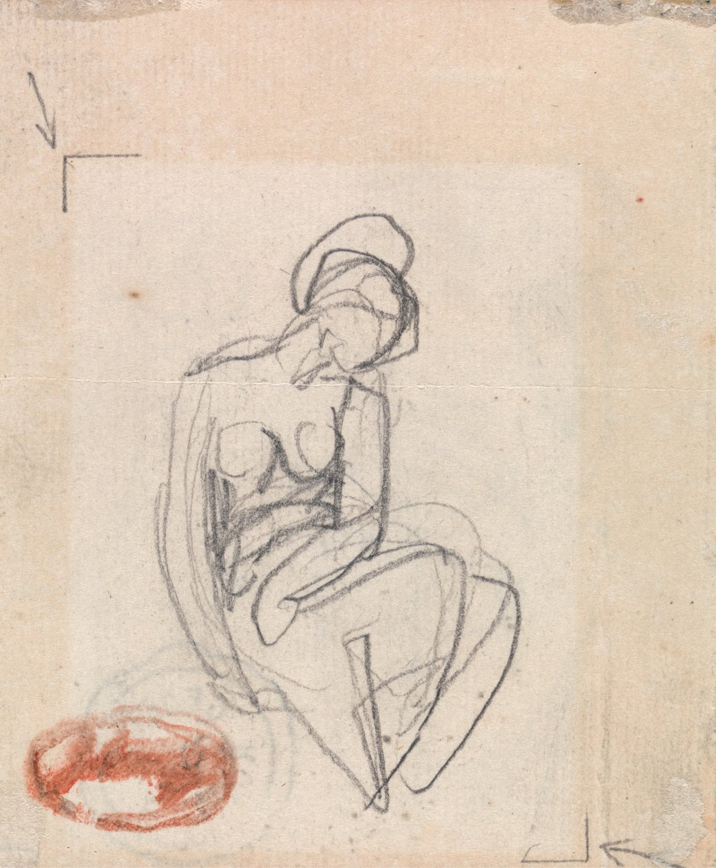 Femme nue assise - George Romney