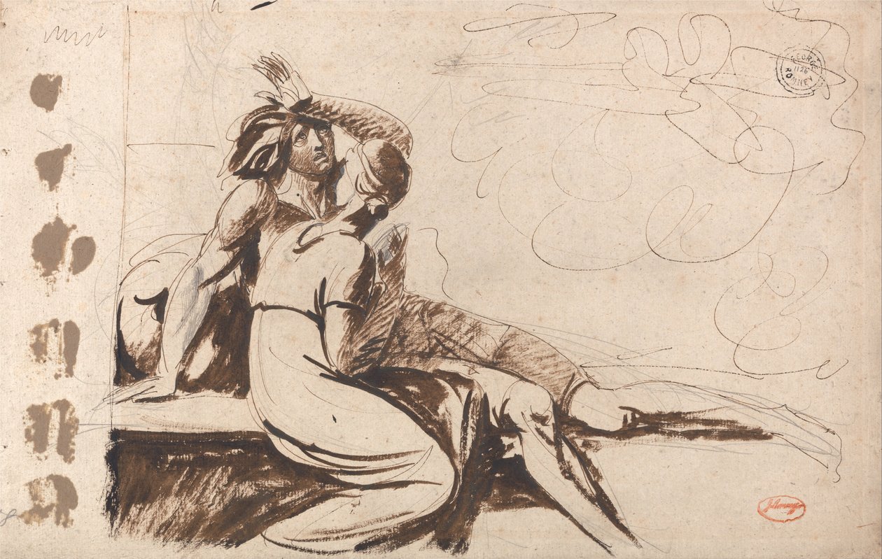 Deux amants (Homme se réveillant d