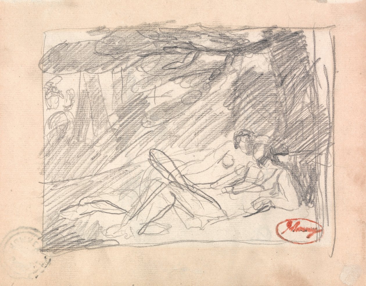 Deux amoureux dans un paysage - George Romney