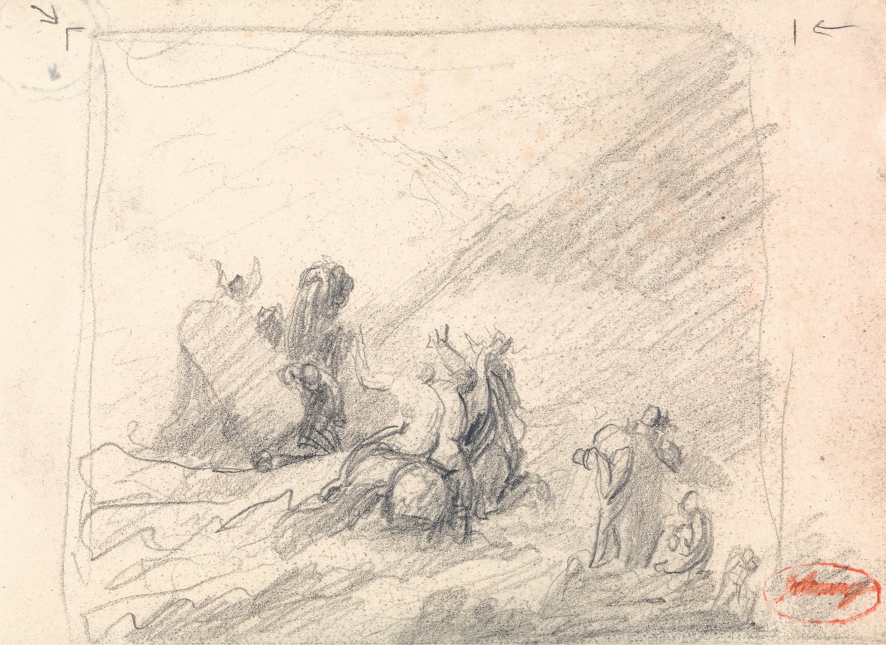 Wolgemuth sauvant les naufragés au Cap de Bonne-Espérance - George Romney