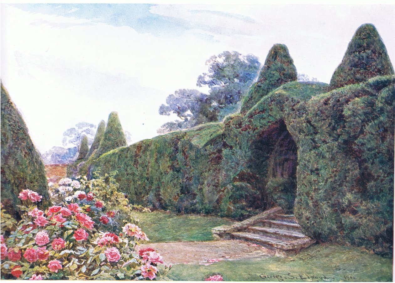 Arc de if à Brickwall, Sussex, des Jardins d