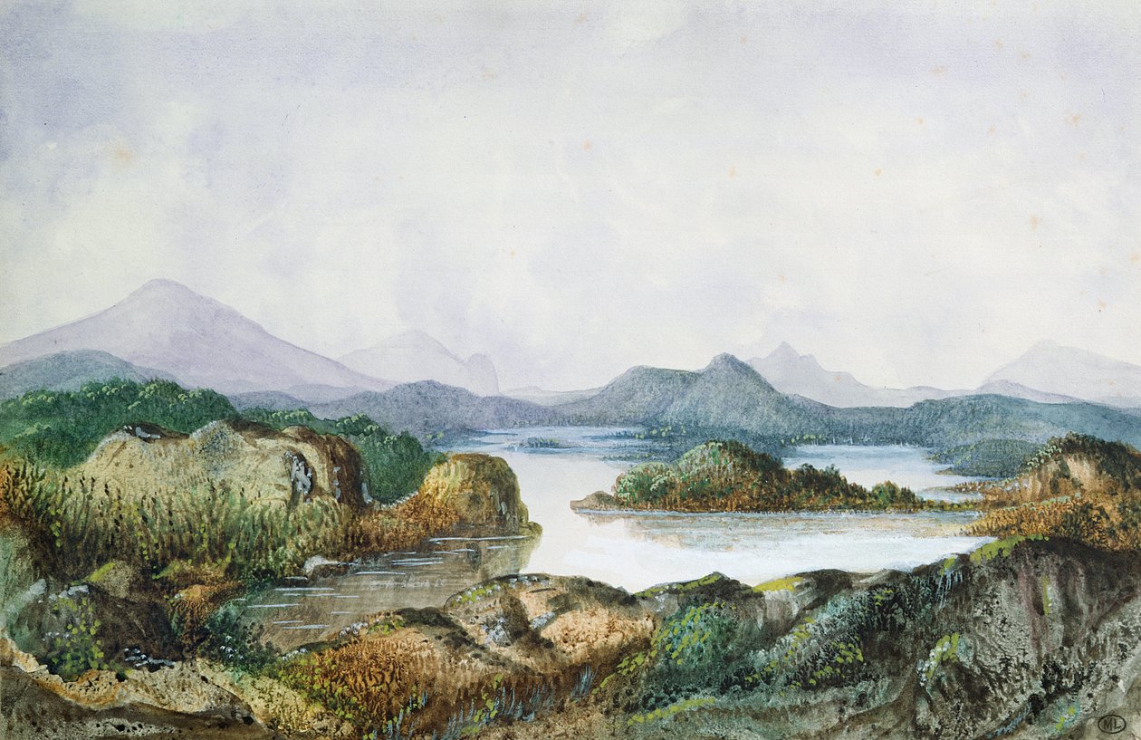 Paysage avec un lac - George Sand