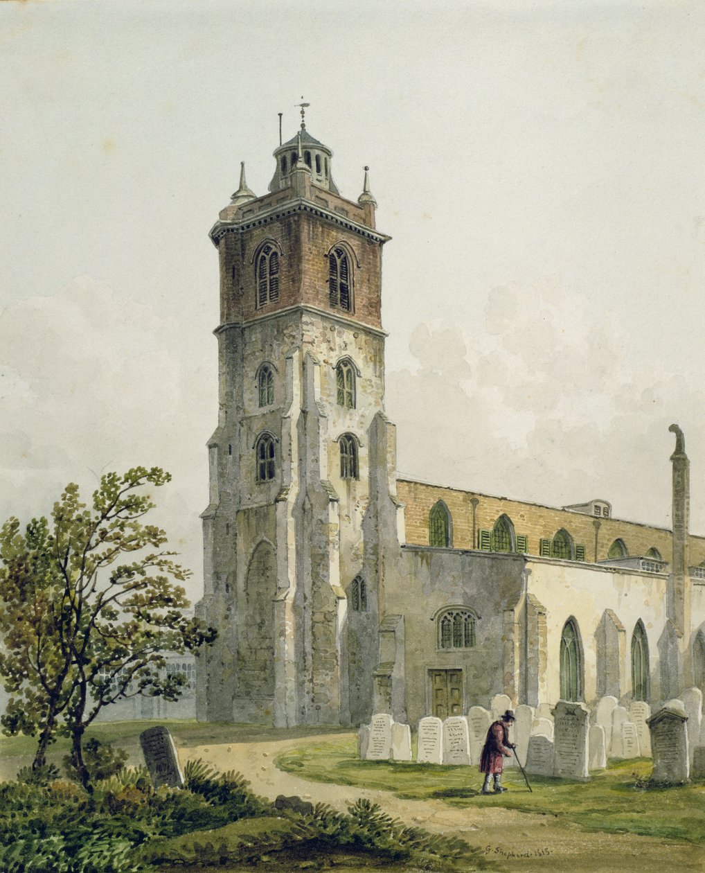 Église Saint-Gilles, Cripplegate, Londres, 1815 - George Shepherd