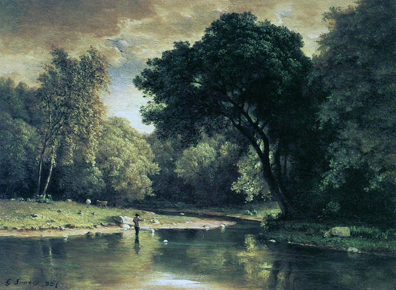Pêche dans un ruisseau, 1857 - George Inness