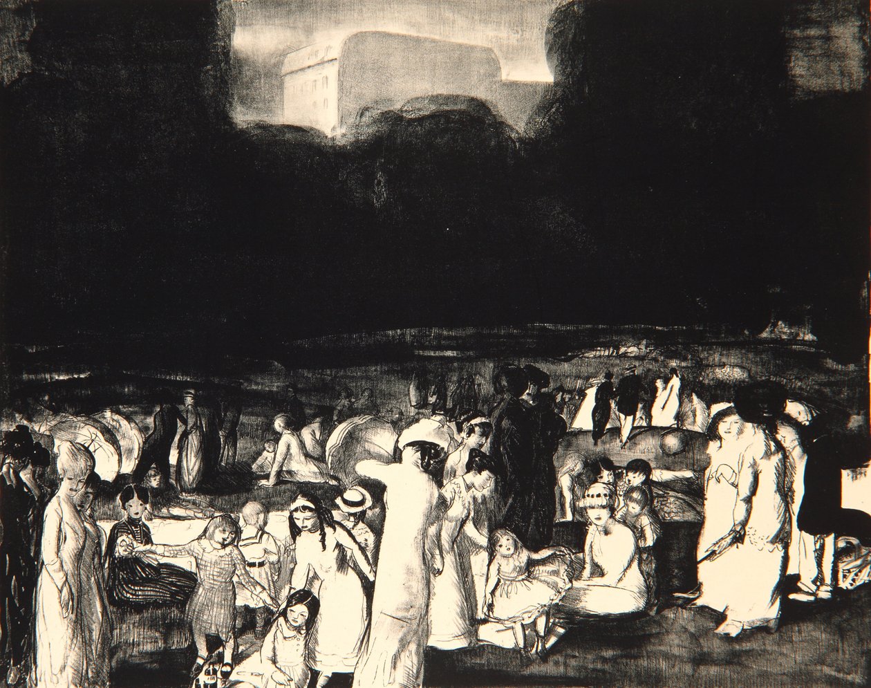 Dans le parc, sombre, 1916 - George Wesley Bellows