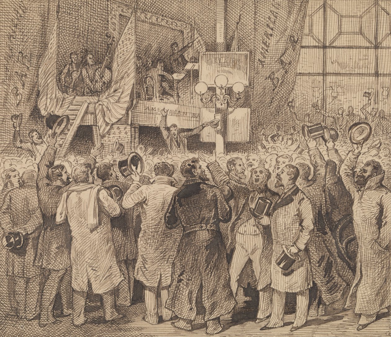 Corbeaux célébrant dans un bar américain - George Augustus Sala