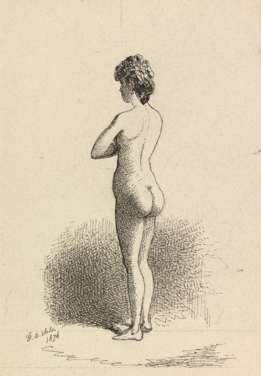 Femme nue debout - George Augustus Sala