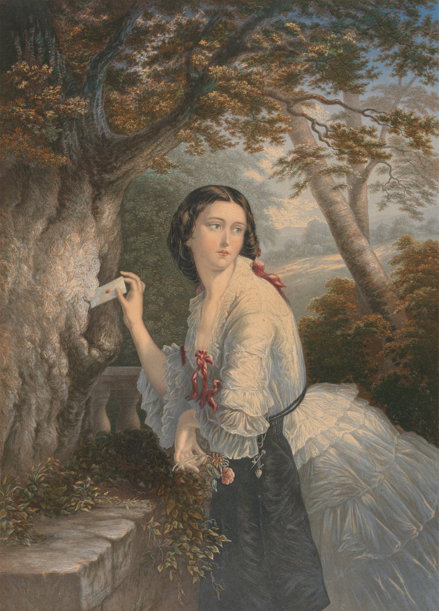 La boîte aux lettres des amoureux - George Baxter