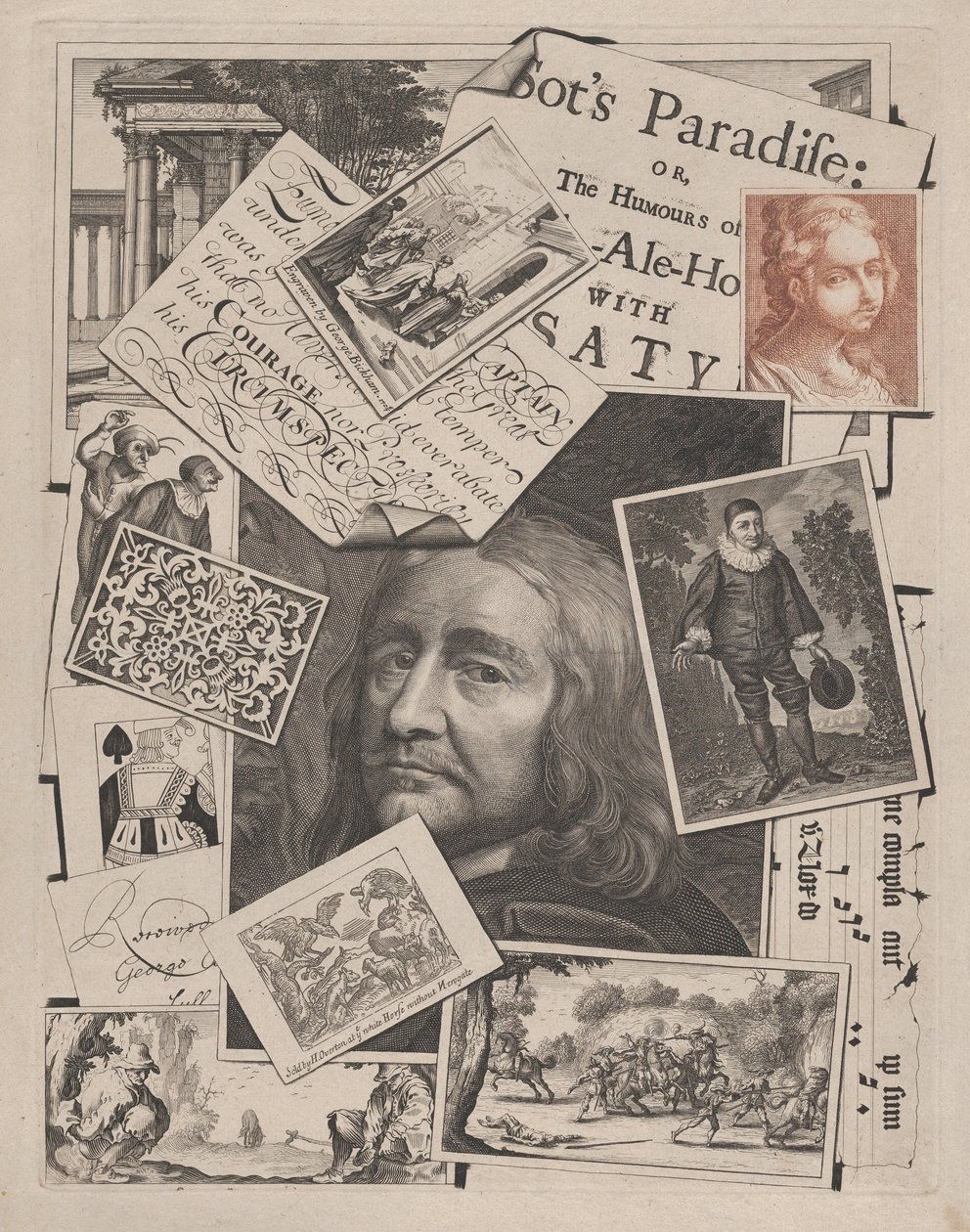 Gravure Méli-mélo: Le Paradis du Poivrot - George Bickham